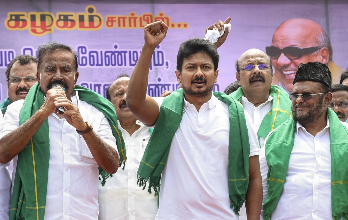 Warlock_mohit's tweet photo. Meet Ruchika Singh, a student from Noida: 

- She insulted Narendra Modi
- She insulted his mother
- She insulted his friend Meloni

Yet, the 'dictator' Modi forgave her..

Meet Udhayanidhi Stalin, the Leader of the Opposition (LoP) in Tamil Nadu: 

- He made double-meaning joke about Trisha
- Trisha is Joseph Vijay's girlfriend

Within 24 hours, the Chennai Police arrested Udhayanidhi Stalin.