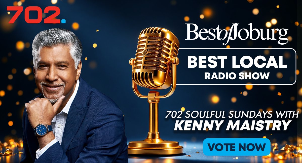 Radio702's tweet photo. It isn't a Sunday without @KennyMaistry's "Mafuta Jams", and that's why the Best Local Radio Show nomination is so well deserved!

Vote for Kenny: https://t.co/gj95FvKdc5

#BestOfJoburgAwards #SoulfulSundays #702SoulfulSundays #KennyMaistry #Radio https://t.co/X5QFnl60Ep