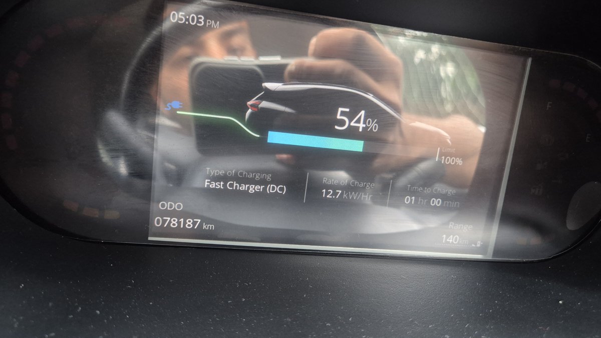 Manjitmahala1's tweet photo. @Tataev Sharing today car charging data 
It comes on 12 kw from 20 kw amd takes almost double time to charge 
Continue issues with last one year
And now still Waiting https://t.co/uUAAY5fXMe