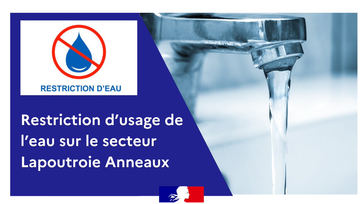 Image de Préfet du Haut-Rhin - 🚱 Restriction d’usage de l’eau à Lapoutroie
Une restriction d’usage de l’eau potable est mise en