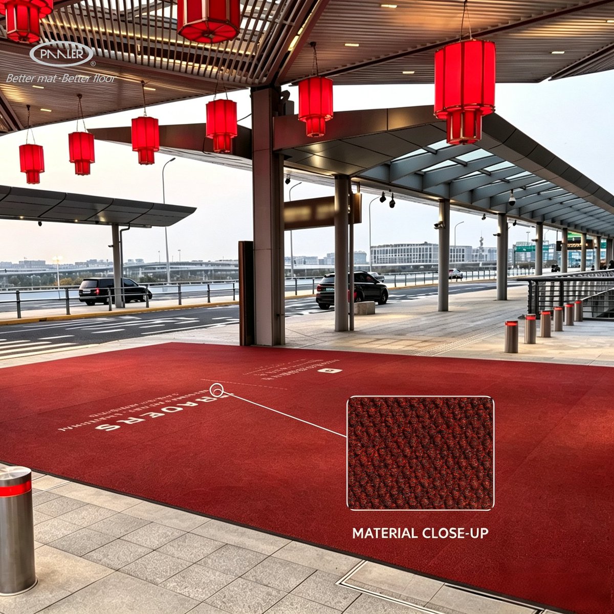 paaler7886's tweet photo. 🏨 Elevating hotel entrances with @PAALERMat. Our AKON™ Scraper &amp; Dirt Control Mat creates cleaner, more welcoming entrances for Shangri-La Hotel with effective dirt control, durable performance, and custom design options. 
#HospitalityDesign #CommercialMatting #EntranceMat https://t.co/9r1J9MpTQq