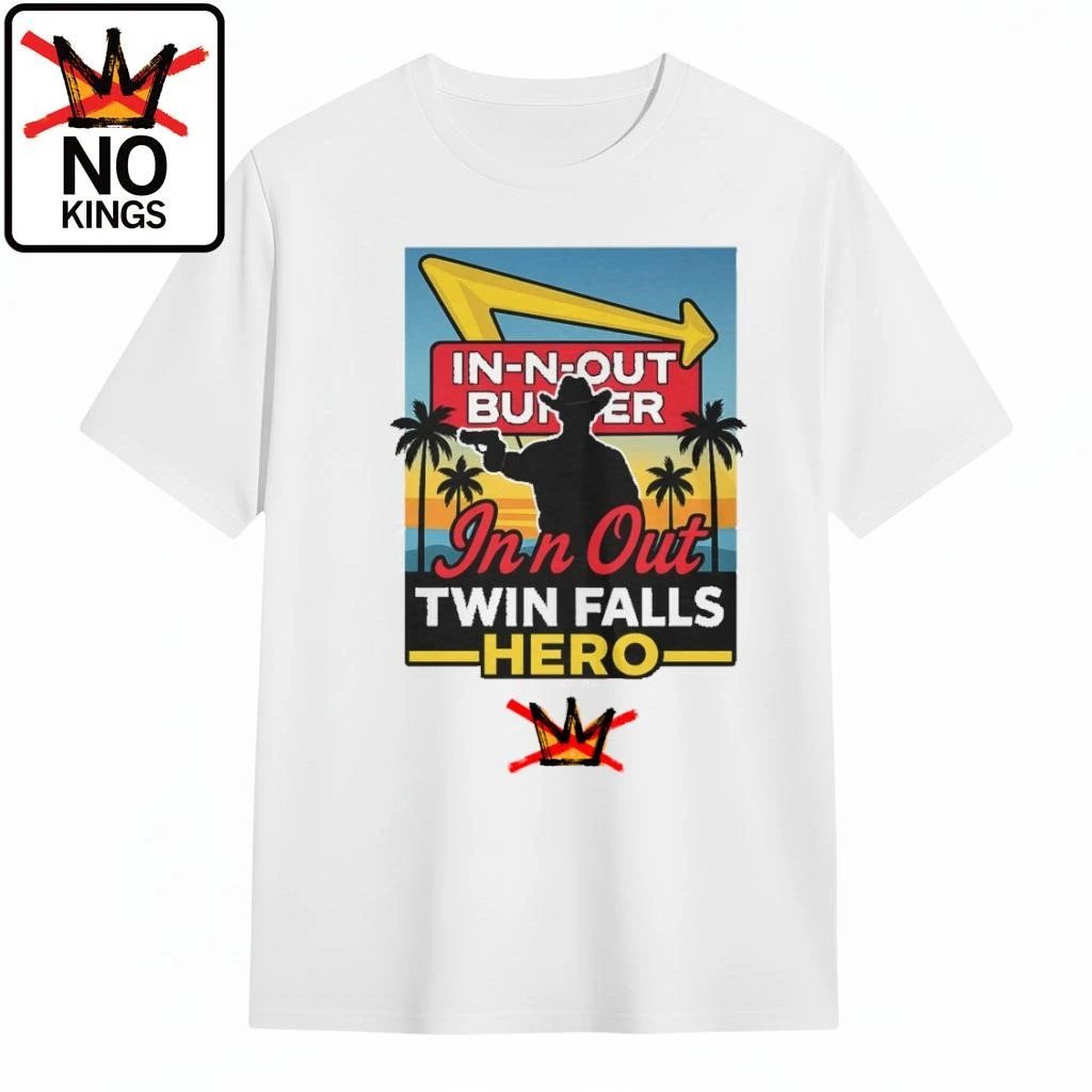 one_life64309's tweet photo. 🚨 Honor the courage. Stand for the people, not fear.
In-N-Out Burger Twin Falls Hero – No Kings Shirt 🇺🇸❤️
👉 https://t.co/U58DxtqqLd
#NoKings #TwinFalls #InNOut #Idaho #AmericanHeroes #StandForFreedom #WeThePeople #SupportHeroes #Patriot #Resilience #Justice #NoKingsShirt https://t.co/PnRzPUa1ly