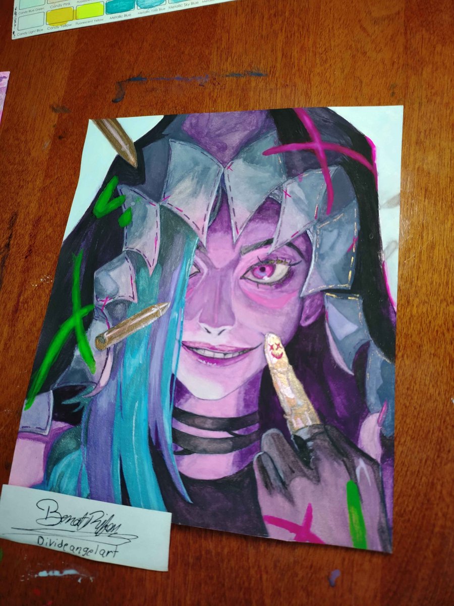 DivideAngelArt's tweet photo. [2024-12-11 Jinx watercolor] 

Wait its areadly almost 2 years since i maked Jinx arcane version?
wow time flies...like really,do you feel the same sometimes?

#art #jinxarcane #watercolorart #drawing #lolfanart https://t.co/lobTZKGUJK