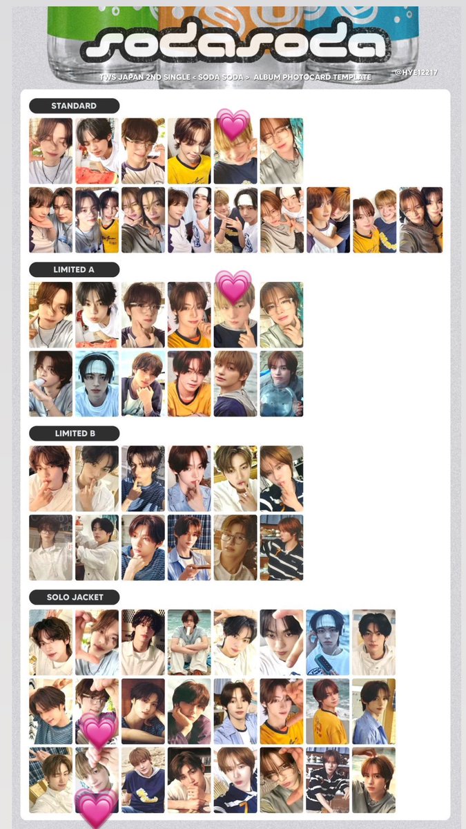 ji___kn's tweet photo. TWS soda soda 交換　ソロジャケット
weverse トレカ　店舗特典　封入
譲　画像
〈weverse jp特典、ソロジャケ封入〉　
シニュ、ドフン、ヨンジェ、ハンジン、ジフン、ギョンミン
求　2枚目以降💗ジフン、ヨンジェ

8月28〜30日福岡、9月8日大阪での手渡し希望、郵送可
お気軽にお声がけください🍀 https://t.co/g8fTpDG0UA