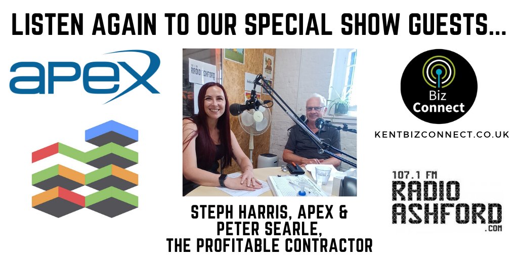 kent_biz's tweet photo. LATEST SHOW: Listen again to our special radio show guests; Steph Harris @ Apex Contractors & Peter Searle Business Consultant @ Profitable Contractor; #episodes #kentbizconnect #kentbiz #Construction #Careers #Profitability #Advice https://t.co/hqJQ9QhO3p
