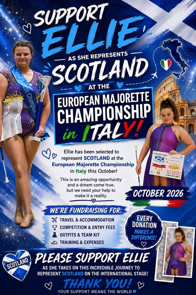 burkie92x3's tweet photo. Hi I would like to share my wee darlings go fund me, please have a look and if you could share her story, any help is greatly appreciated majorly
https://t.co/oeeytmTsYD
#majorettez #scotland #gofundme
#DreamBig #dance #daugther https://t.co/H3tc6vbIts