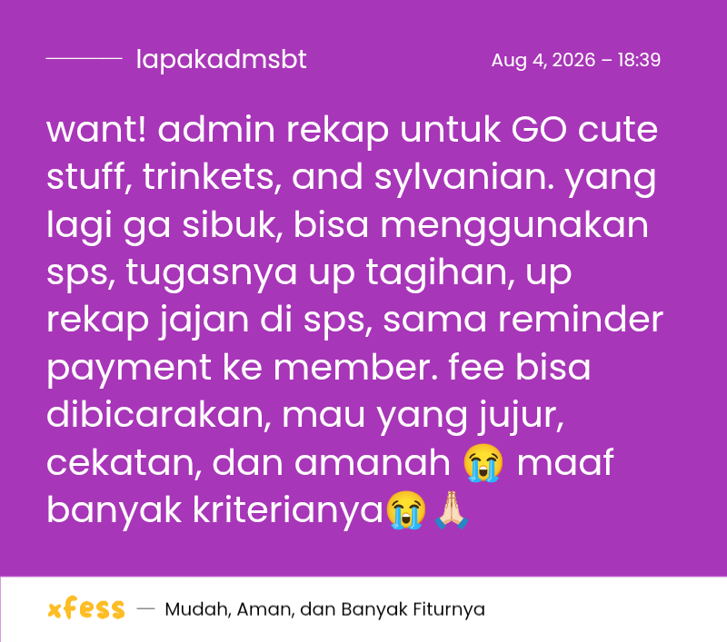 LapakAdmSBT's tweet photo. want! admin rekap untuk GO cute stuff, trinkets, and sylvanian. https://t.co/eh7vQ9MprB