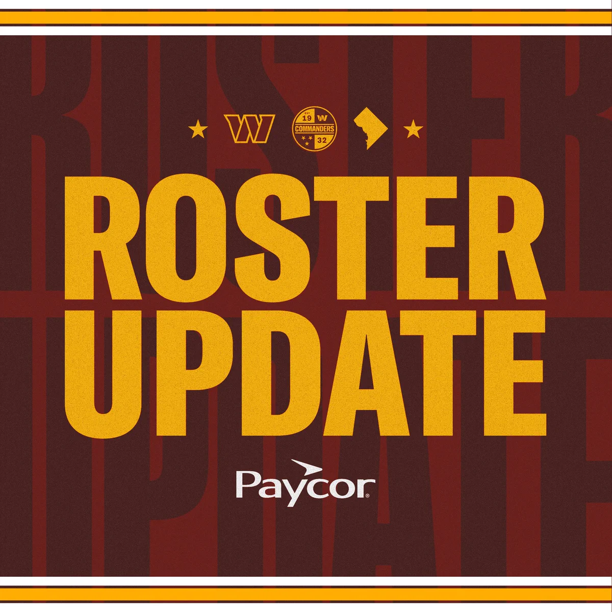 Roster Update graphic.