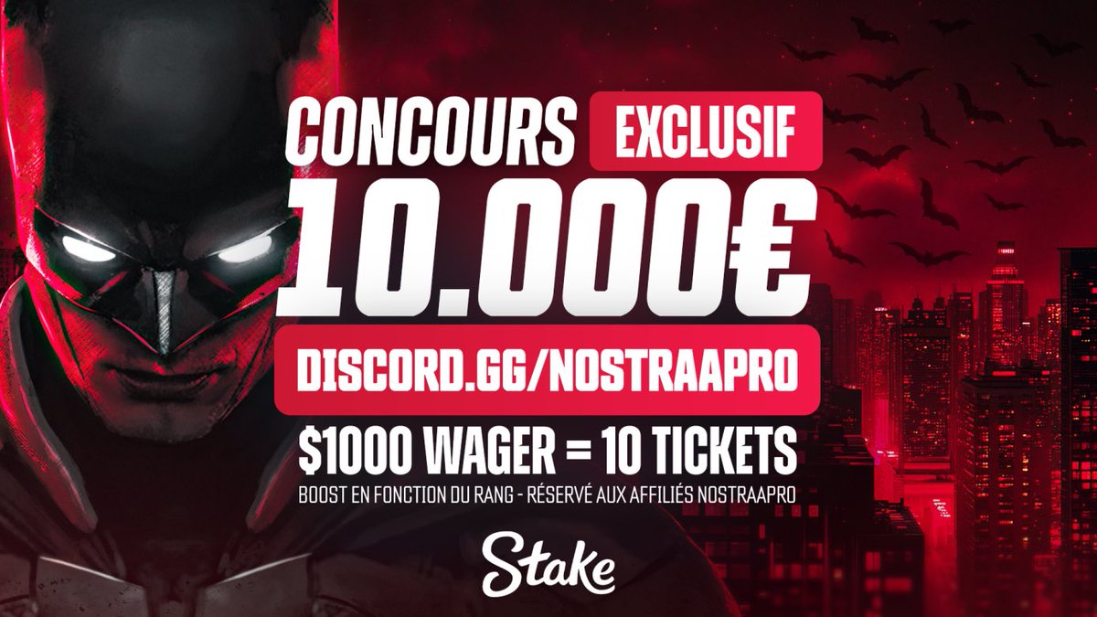 NostraaPro's tweet photo. 💸 200€ parmi les RT/LIKES

💰10.000€ à gagner pendant tout le mois d’août.

💡Le principe est simple : sois affilié, joue comme tu le fais d’habitude et cumule automatiquement des tickets à chaque mise.

👉 Plus tu cumules de tickets, plus tu augmentes tes chances de repartir avec une partie des 10.000€.

🎟️ Pour consulte le nombre de ticket que tu as chaque jour c’est ici : https://t.co/XRq8tI4FP2

💶 Je met 120.000€ de ma poche cette année « juste » sur la ligue de Gotham, je compte pas ce que je vous met en place en + à côté. 

#TeamParieur