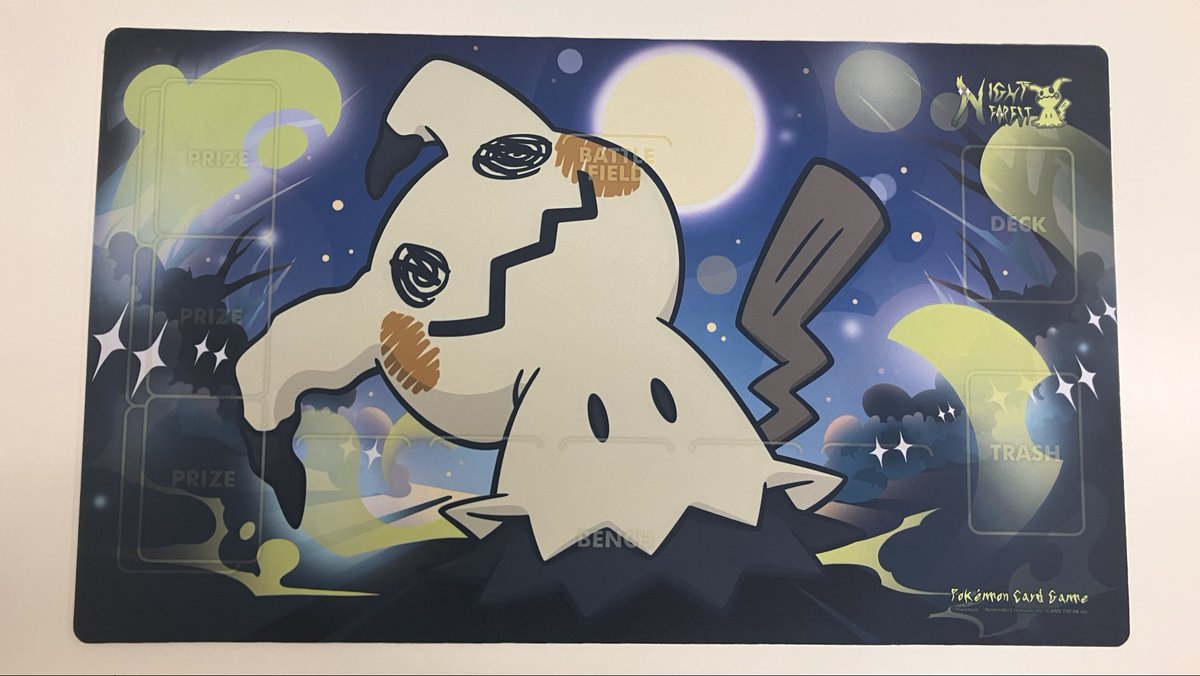 ポケモンカードサプライ品 ミミッキュのプレイマット『NIGHT FOREST