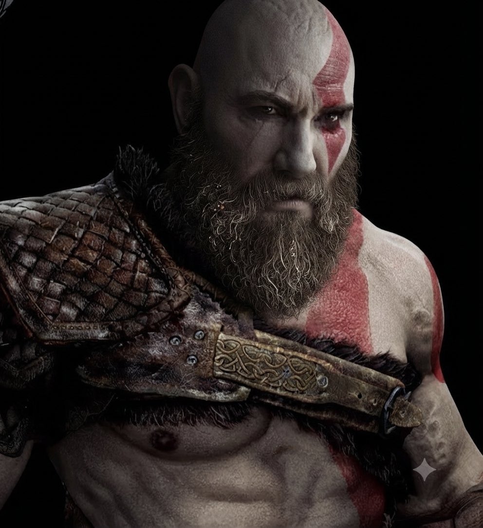 SinisterVLR's tweet photo. Es el mejor Kratos posible, ya no solo por parecido físico, sino por lo buen actor que es. https://t.co/FxRfPhBtWF