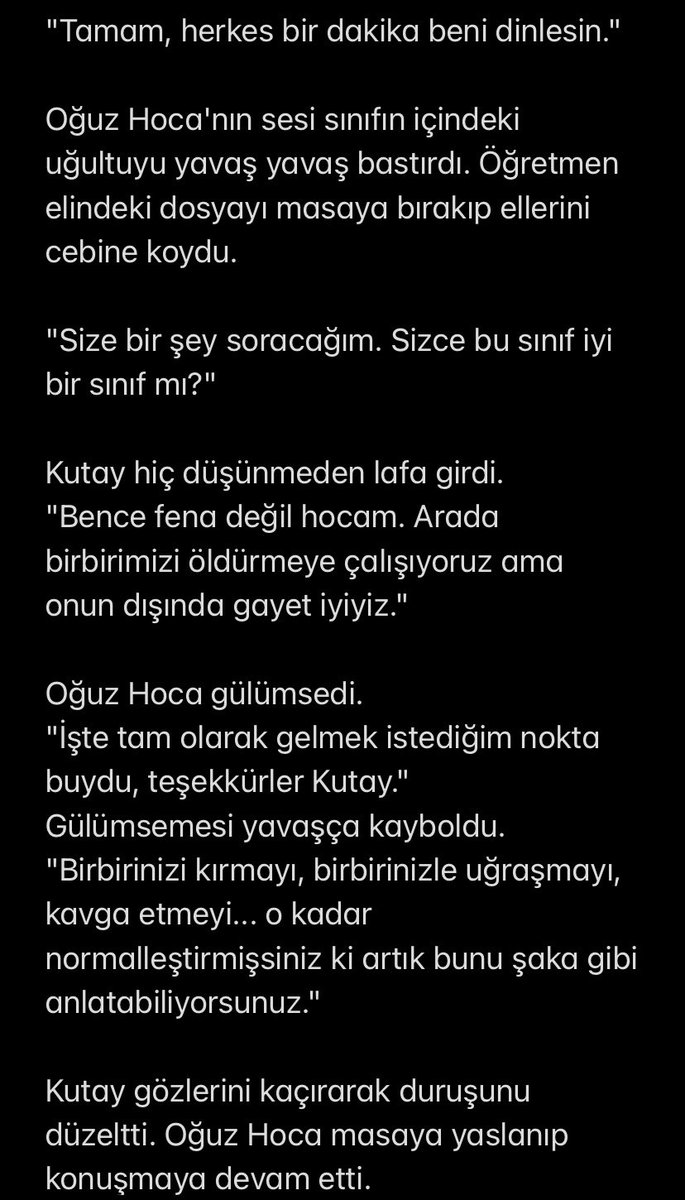 heyitszzme's tweet photo. oğuz hocam sonunda kırk yılın başı bir işe yaramaya karar verip şu garibanları okul gezisine çıkarıyor yazarken rahatladım

TeoDen One Shot: Kamp Günlükleri pt.1

bu hikayenin devamı için özellikle fikirlerinizi bekliyorum 🙏🏻

1 https://t.co/iPT8mWXKmn