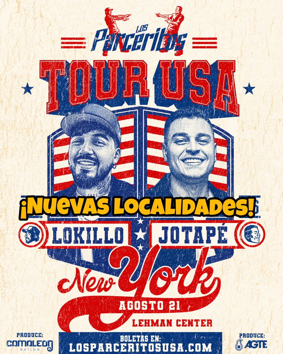 AgteLive's tweet photo. ¡Falta muy poco para que Los Parceritos lleguen a Estados Unidos! 
Se abren nuevas localidades en New Jersey y New York.
Este mes goza con lo mejor del humor y la cultura colombiana.
Boletas e información del tour en https://t.co/tWhwRXqwZg https://t.co/rsX0hW1SGr
