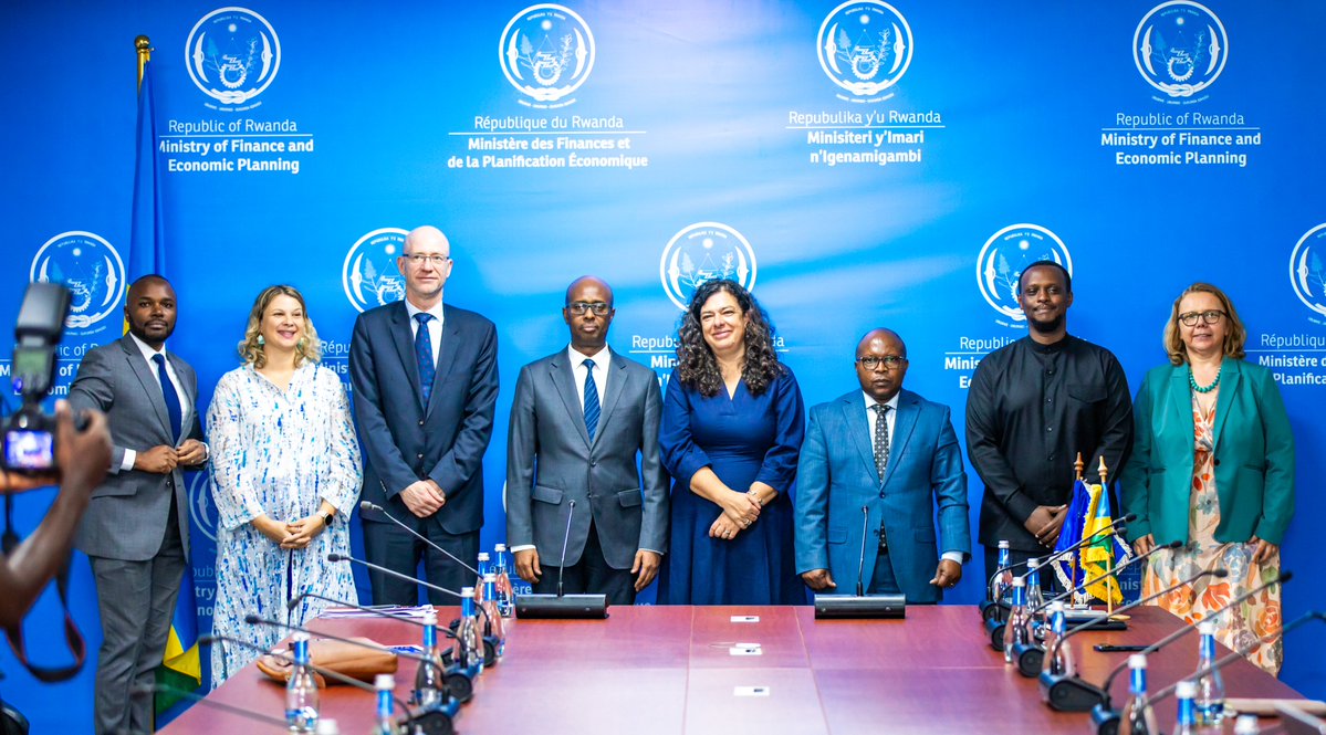 RwandaFinance's tweet photo. Rwanda and the European Union have signed a EUR 40 million (approx. Frw 67 billion) Financing Agreement to support the transformation of Rwanda’s agriculture sector into a modern, inclusive, and climate-resilient sector.
Through the "HANGARIBIHE" Programme, the partnership will strengthen climate-smart agriculture, sustainable land management, irrigation, and climate resilience.
The move reflects Rwanda’s continued efforts to advance sustainable development, strengthen climate resilience, and drive inclusive growth.