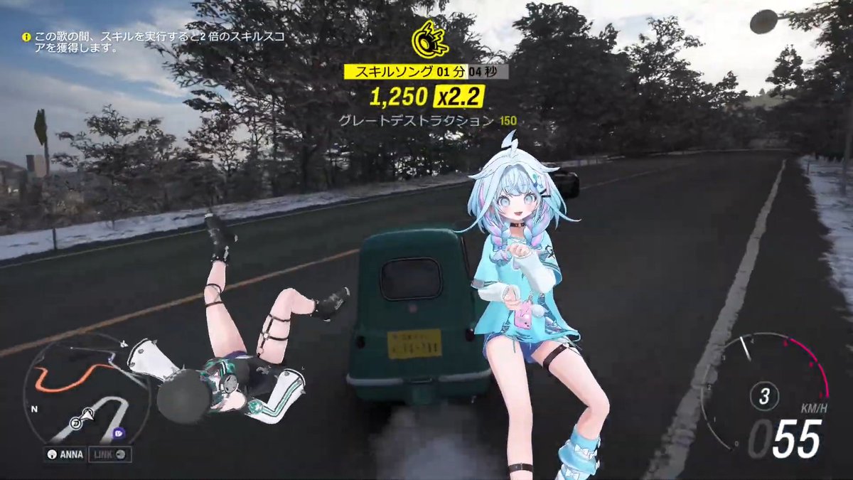tuji134's tweet photo. おつすうちはー！
初ハンコンにあえんびえんなすうちゃんとちは教官の3DわちゃわちゃFH6配信めっちゃ面白かったｗ
このゲーム自動車教習所風のコースとか作れるの本当自由度が凄い
最後のレースすうちゃんハンコン操作とても上達してたよ！
楽しい配信をありがとう！
#すう成長中 https://t.co/LwoLOaHqw3