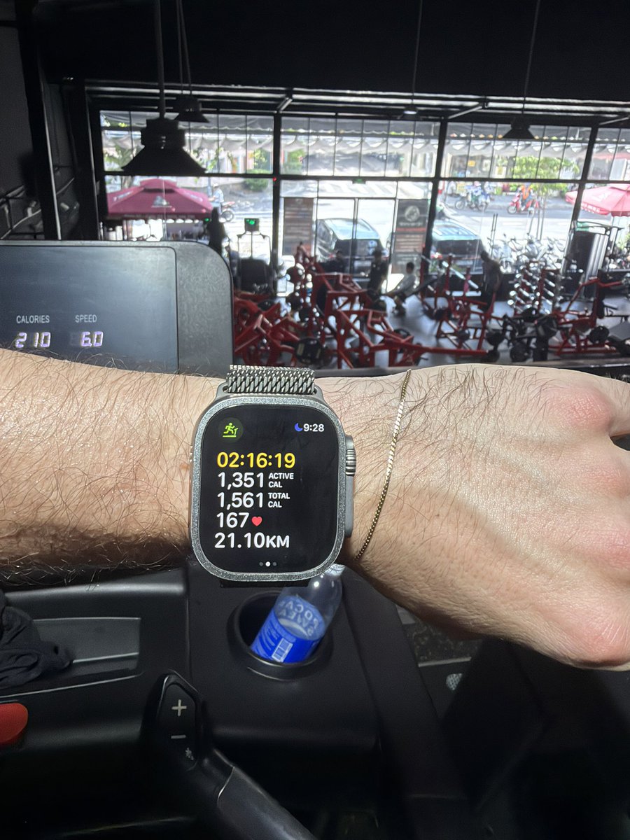 whoisgrisha's tweet photo. I’ll be paying for this tomorrow 

Today is my birthday, I’ve never ran more than 10K

I decided to run a half marathon on a treadmill because I knew i could.  

Lately i’ve started to understand the true power of the mind and its ability to shape our reality 

How the only limits I’ve  ever truly had are the ones I created as a safety mechanism as a child 

The most important lesson I’ve learned and continue to learn 

your life is determined by what you collect evidence for/of

your ability to collect evidence aligned with the version of yourself you aspire to be becomes the mold that shapes your mind

Theres an amazing song called Maggot Brain which has a killer monologue but one of my favorite lines is 

“You rise as high as your dominant aspiration you descend to the lowest  level of your concept of self”

Learn what the evidence looks like and learn to collect it