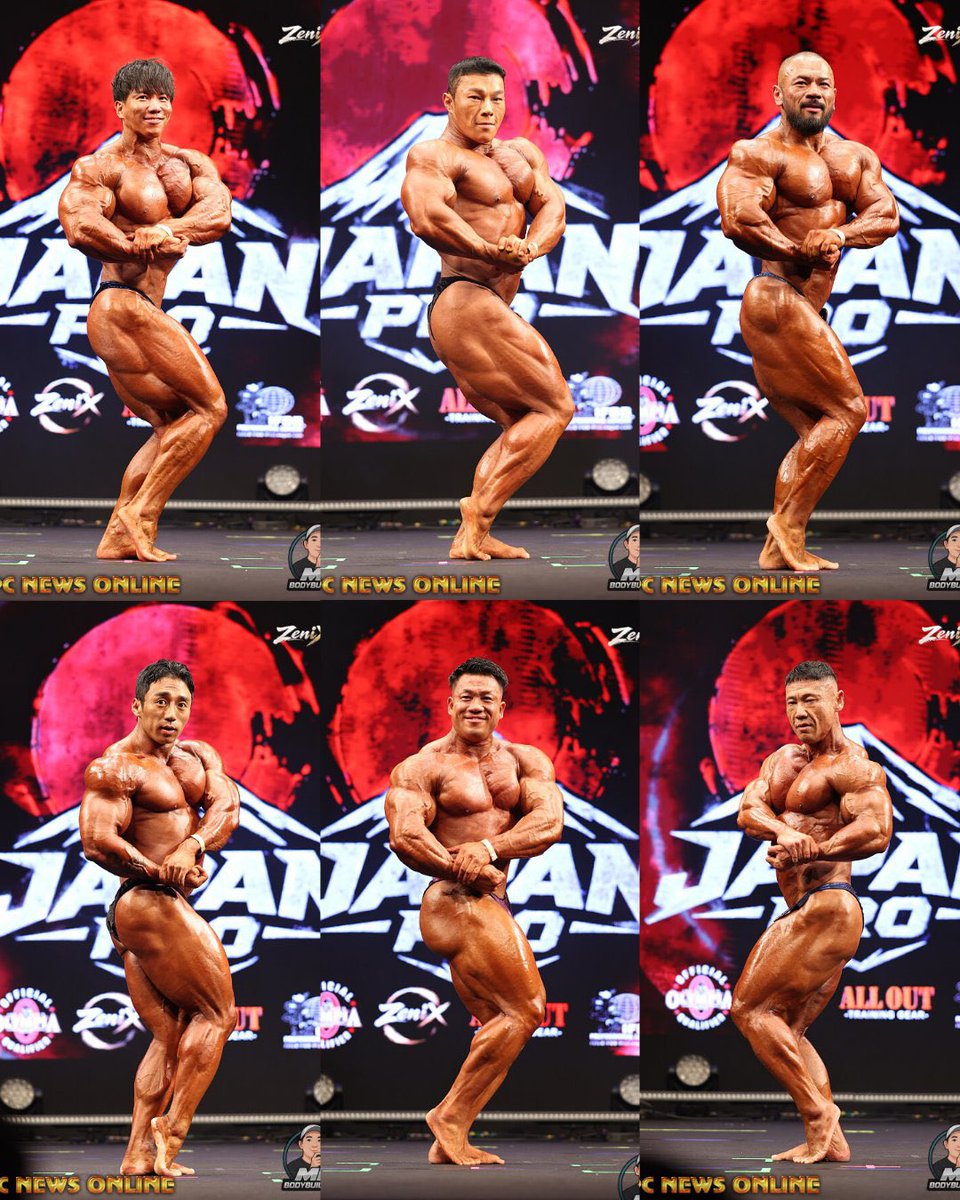 bodybuilding_pz's tweet photo. JAPAN PRO🇯🇵
212 ボディビル 結果  

1位 Naotaka Yokokawa 🇯🇵(横川 尚隆)
2位 Geonwoo Kim 🇰🇷 
3位 Hirokawa Shoichi 🇯🇵 (廣川 翔一)
4位 Hoyeon Jang 🇰🇷
5位 Kentaro Kuramochi 🇯🇵 (倉持 健太郎)
6位 Eitaro Kurosaki 🇯🇵 (黒崎 英太郎) https://t.co/HrnquDSrqk