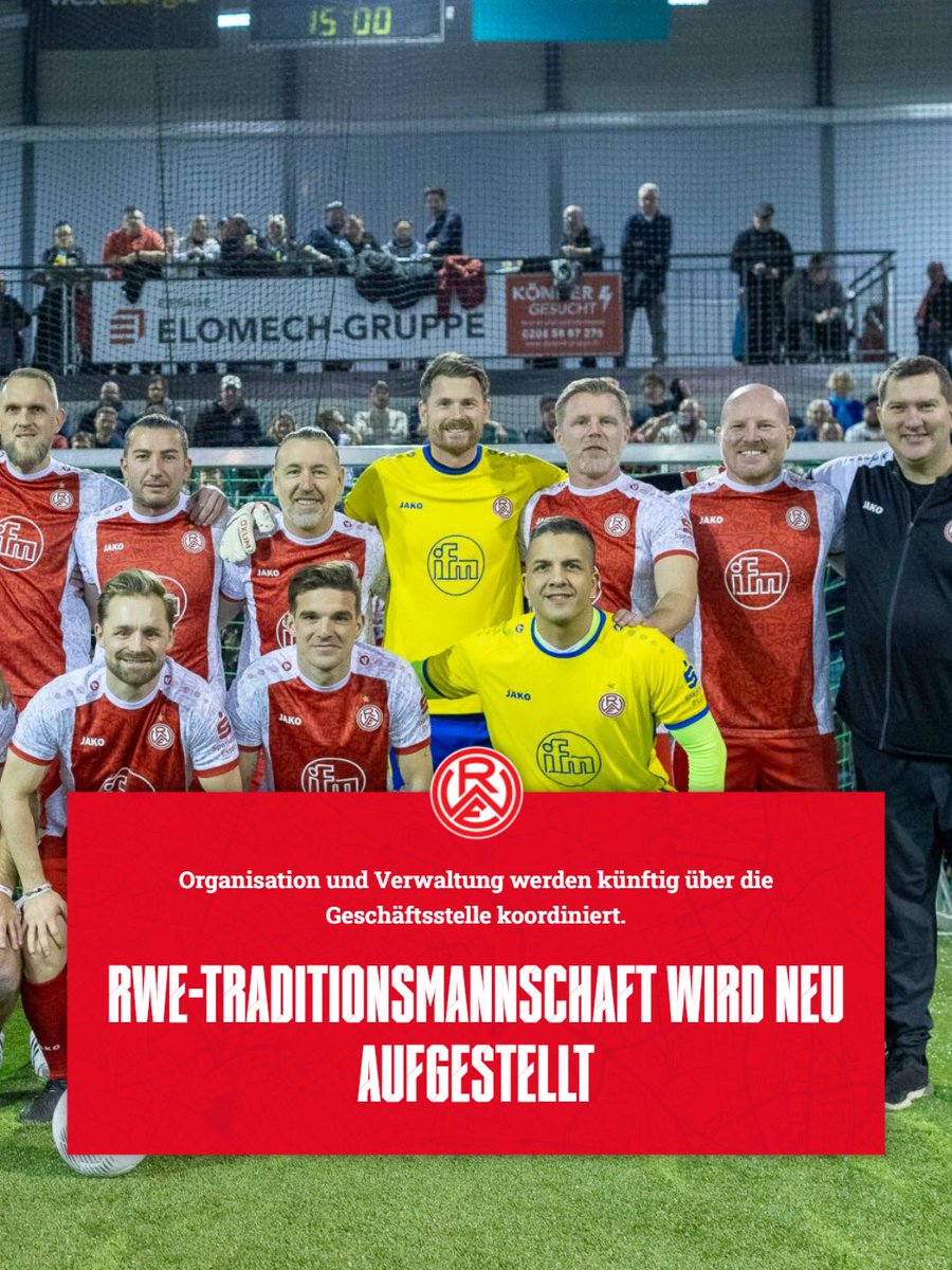 rot_weiss_essen's tweet photo. 𝐑𝐖𝐄-𝐓𝐫𝐚𝐝𝐢𝐭𝐢𝐨𝐧𝐬𝐦𝐚𝐧𝐧𝐬𝐜𝐡𝐚𝐟𝐭 𝐰𝐢𝐫𝐝 𝐧𝐞𝐮 𝐚𝐮𝐟𝐠𝐞𝐬𝐭𝐞𝐥𝐥𝐭

Organisation und Verwaltung werden künftig über die Geschäftsstelle koordiniert – für eine starke Zukunft der Traditionsmannschaft. 🔴⚪

📲 https://t.co/glgqWk80vl

 #immeRWEiter #nurderrwe https://t.co/ZnFcQUzYBT