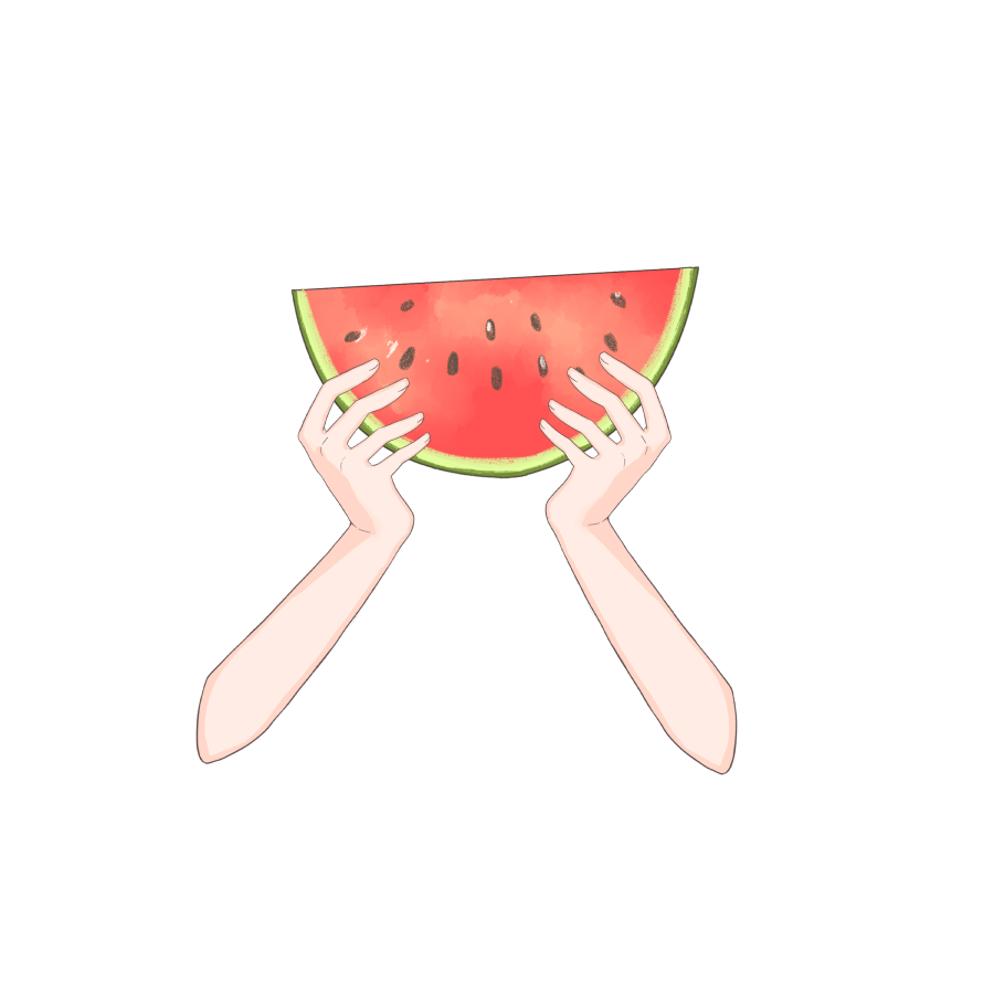 kinukichikun's tweet photo. スイカ素材🍉
この夏もう食べましたか？

色変え、加工OKです🙆

使用ご報告いつもありがとうございます🙏🍀
手とスイカ別版/商用利用はツリーからどうぞ
#Vtuber素材  #おはようVtuber素材 https://t.co/OpARdgQuKl