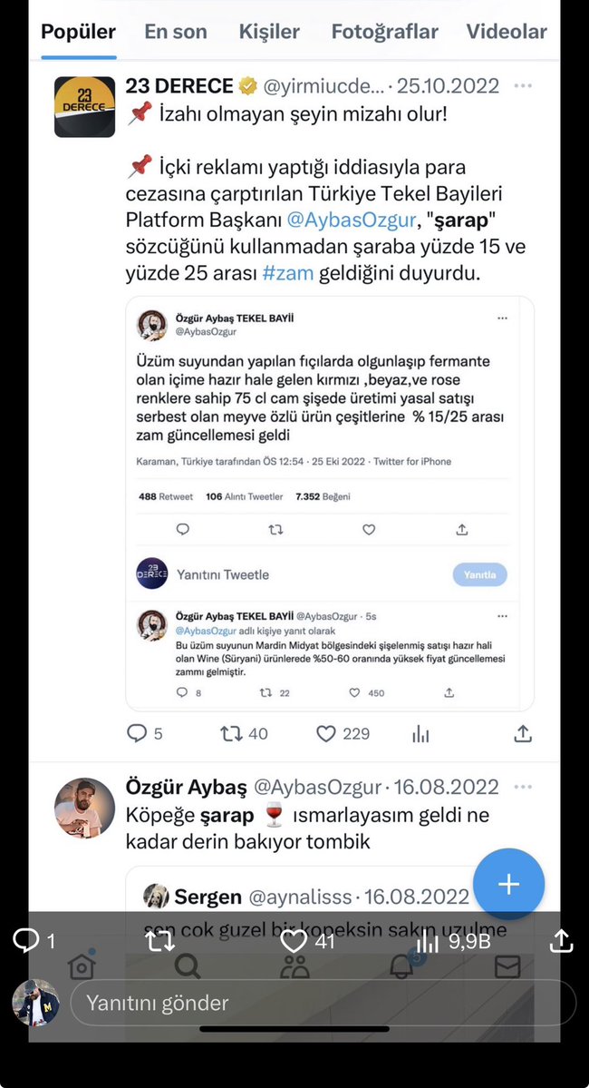 AybasOzgur's tweet photo. Bana  zamanında boş yapıyorsun diyen zat şimdi tutuşmuş ürettiği şaraplar için yetişin kalmadan alın diye paniklemiş umarım tekel bayilerinin kapısına gelmezsin Carrefour iş ortağınız size sahip çıkar. Oysaki ben bu ülkenin petrolü üzümdür ve orta ölçekli şarap üreticileri hep desteklenmeli butik şarapçılığa destek olmalı diye yüzlerce twetim vardır neden böyle yazdı niye yazdı anlamış değilim .