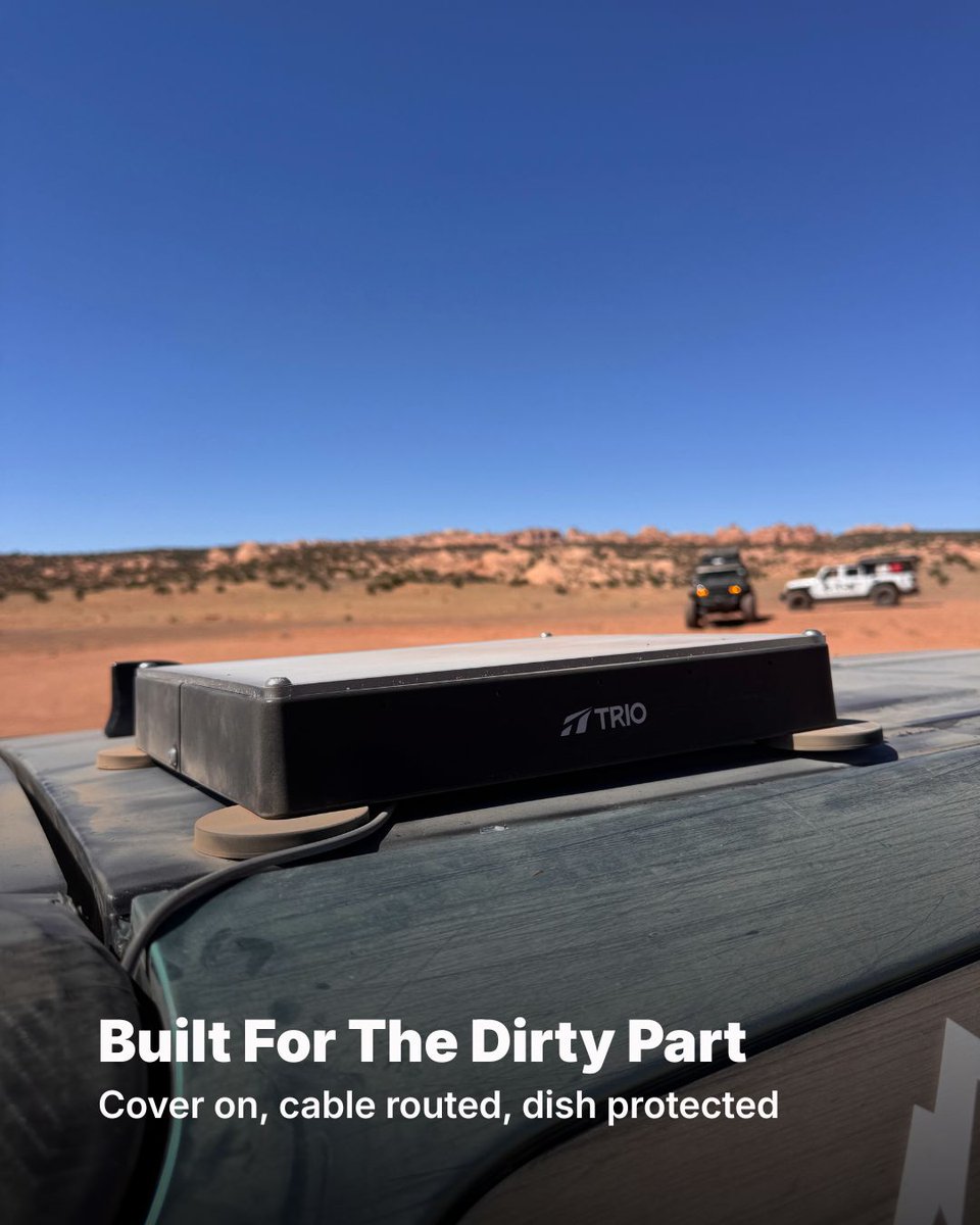trioflatmount's tweet photo. Two hundred miles of dust and not one dropped call.

@mask3d_pitbull
@starlink https://t.co/Sfed6MThvf