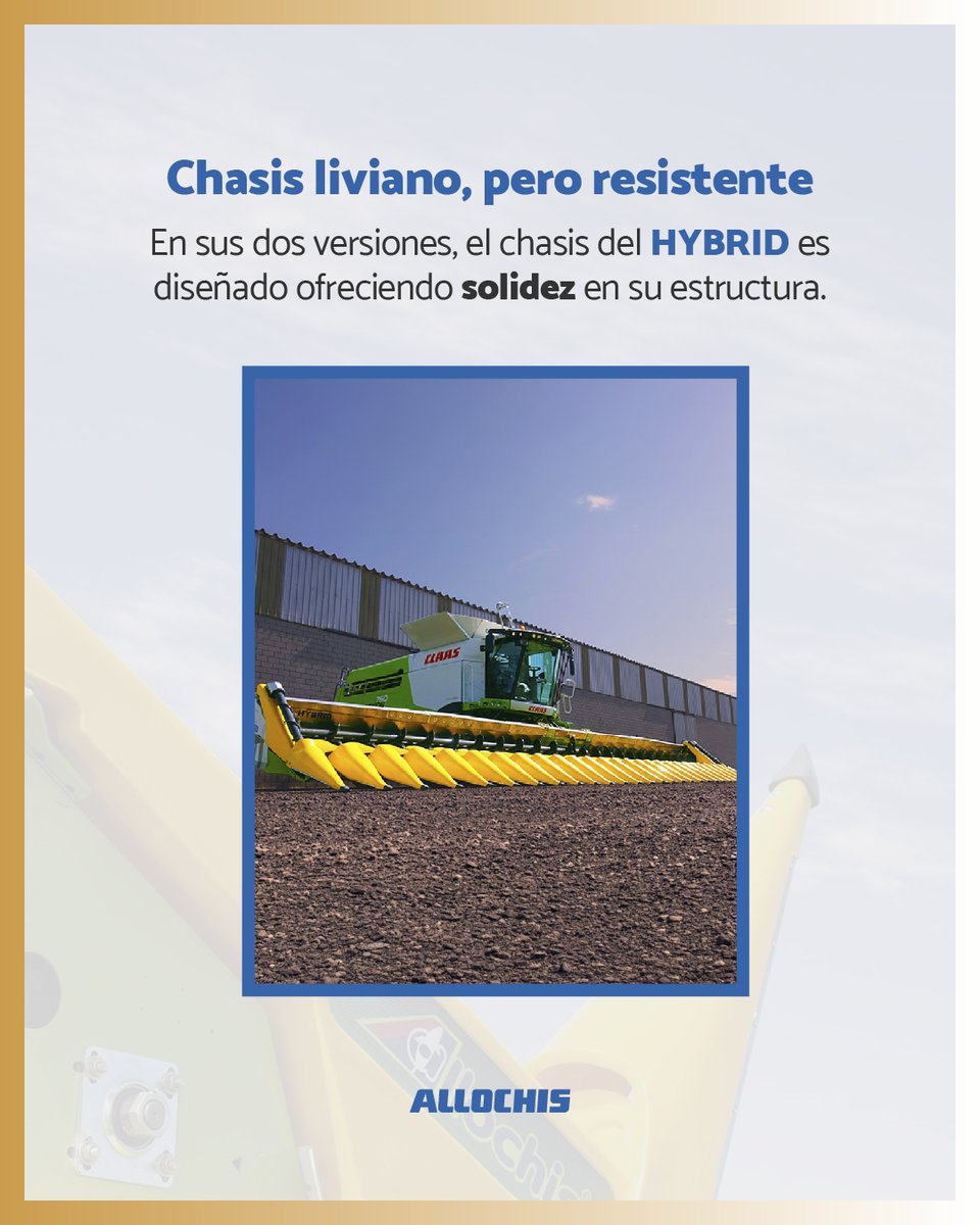 Allochis_Arg's tweet photo. ✨ Con más de 10 años de experiencia en la fabricación de estructuras de aluminio de alta resistencia, logramos reducir hasta un 40% el peso del equipo, manteniendo la rigidez y robustez necesarias para afrontar las condiciones más exigentes de la cosecha. https://t.co/mDRrr4Ez3F