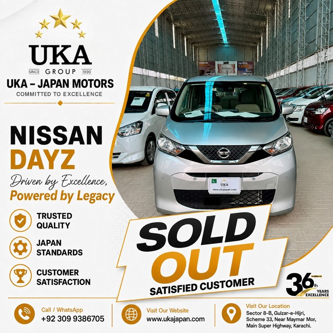 ukajapanmotors's tweet photo. SOLD OUT! Another milestone of trust, Japanese quality &amp; customer satisfaction at our Super Highway Karachi branch. 🎉

#UKAJapanMotors #CarSold #JapaneseCars #PakistanCars #HappyCustomer https://t.co/WSF3v1bSbl