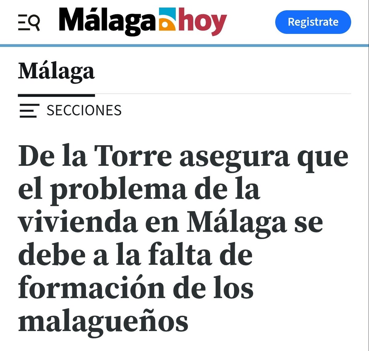 NachoRomera1's tweet photo. @RaquelBenMis @marionavasur @malaga @pacodelatorrep @PPaytoMalaga @_ElObservador_ Pienso que es ironía
Pero se le olvida que quien pidió estudios a los Malagueños fue @pacodelatorrep
El día que un dirigente del PSOE diga lo mismo
Espero que en su equipo tengan dos carreras
Pero mientras tanto por la boca muere el pez https://t.co/QFATq0RtMW