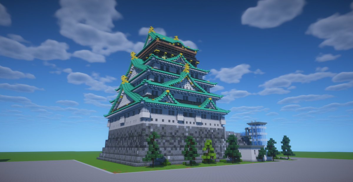 Kashiwa0994397's tweet photo. 🏯大阪城 🏯  #Minecraft #Minecraftbuilds https://t.co/E97KXB1snf