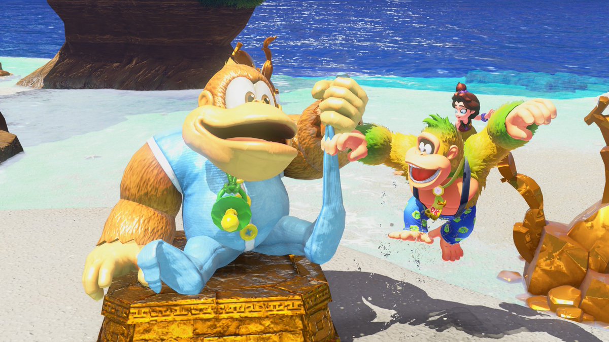 0vaj's tweet photo. Kiddy Kong, I have missed you so much, I am so happy you are back on DK island. Bananza bliss 💙 https://t.co/pZTW8RrVkv