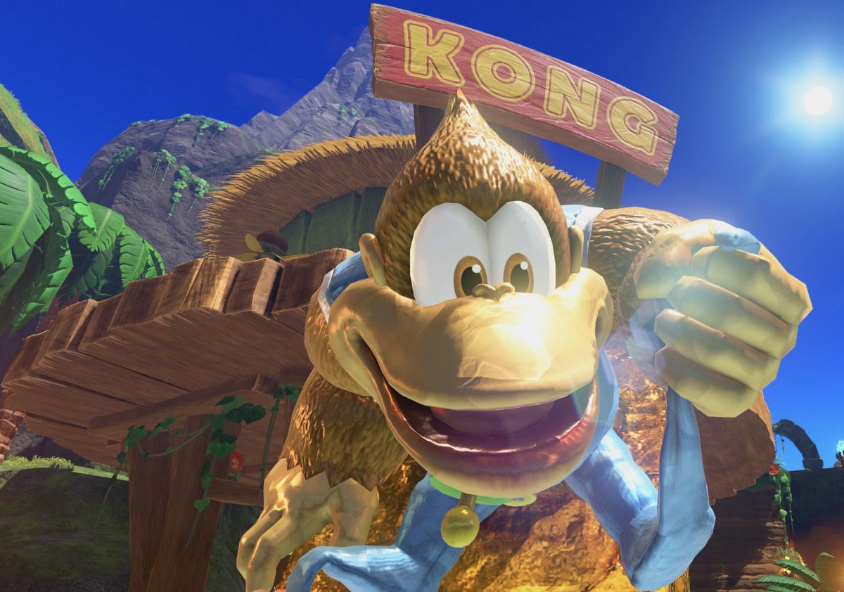 0vaj's tweet photo. Kiddy Kong, I have missed you so much, I am so happy you are back on DK island. Bananza bliss 💙 https://t.co/pZTW8RrVkv