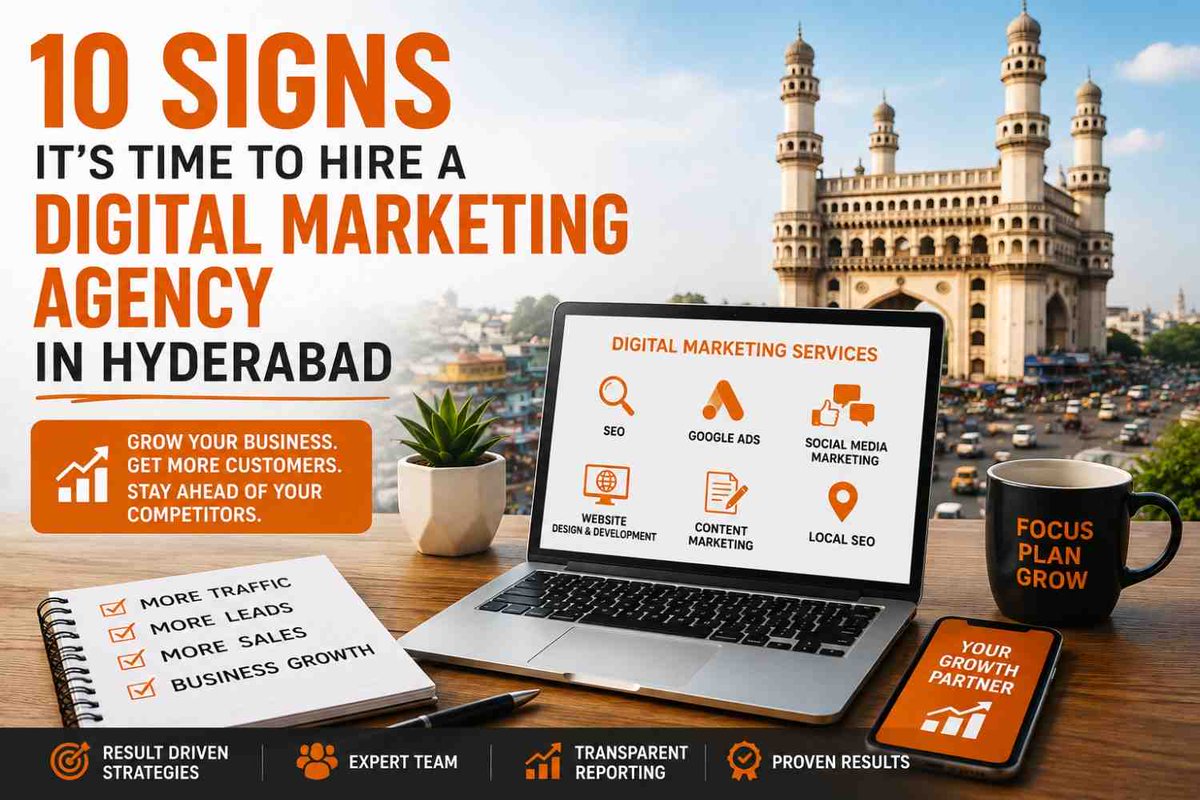 foinixdigital's tweet photo. Digital Marketing Agency in Hyderabad: Not getting enough leads or Google visibility? Discover the 10 signs it's time to hire digital marketing experts and grow your business. 🚀

Read Full Blog: https://t.co/HqQjawJD7Y

#SEO #DigitalMarketing #Hyderabad https://t.co/ny7lafgmcl