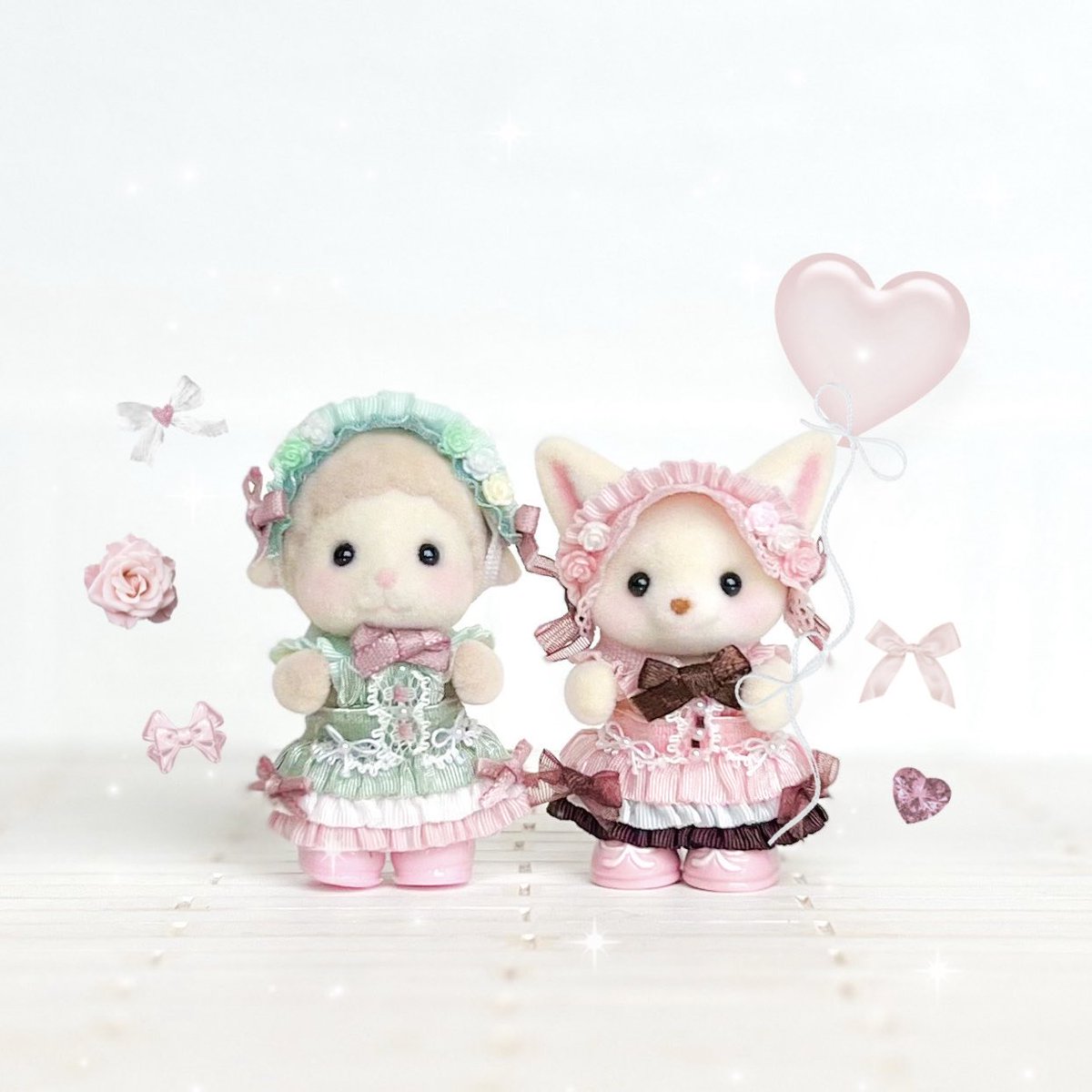 sylvanian_mochi's tweet photo. おそろいロリータでおめかし🎀✨ https://t.co/aKaE5w9zSw