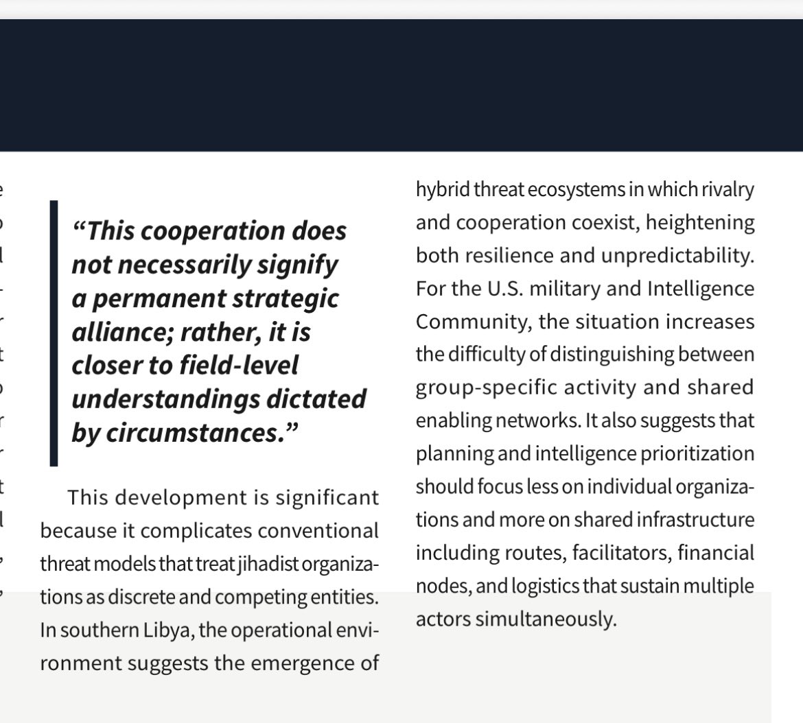 mileslcharles's tweet photo. Interesting snippets from T2Coms OE
#IS and #AQ have reportedly started opportunistically collaborating in Southern Libya. This area has serves as a rear-basing zone for both #JNIM and #ISSP
ISWAP/Boko Haram attacks have led to a 85% decrease in Chad-Nigeria exports since 2022 https://t.co/u93b85zekA