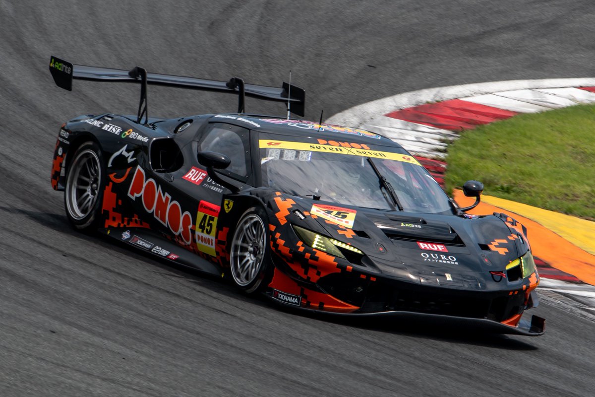 haurauki_vab's tweet photo. 2026 AUTOBACS SUPER GT Rd.4 FUJI GT 300km Race

#45 PONOS FERRARI 296 EVO
T.Shinohara @TakuroShinohara /S.Kawabata @shin_kawabata

#SUPERGT #富士スピードウェイ #PONOS #PONOSRacing #Ferrari #296GT3 #にゃんこ大戦争 @ponos_racing https://t.co/ef6j2DwEDM