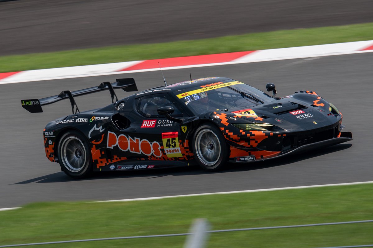 haurauki_vab's tweet photo. 2026 AUTOBACS SUPER GT Rd.4 FUJI GT 300km Race

#45 PONOS FERRARI 296 EVO
T.Shinohara @TakuroShinohara /S.Kawabata @shin_kawabata

#SUPERGT #富士スピードウェイ #PONOS #PONOSRacing #Ferrari #296GT3 #にゃんこ大戦争 @ponos_racing https://t.co/ef6j2DwEDM