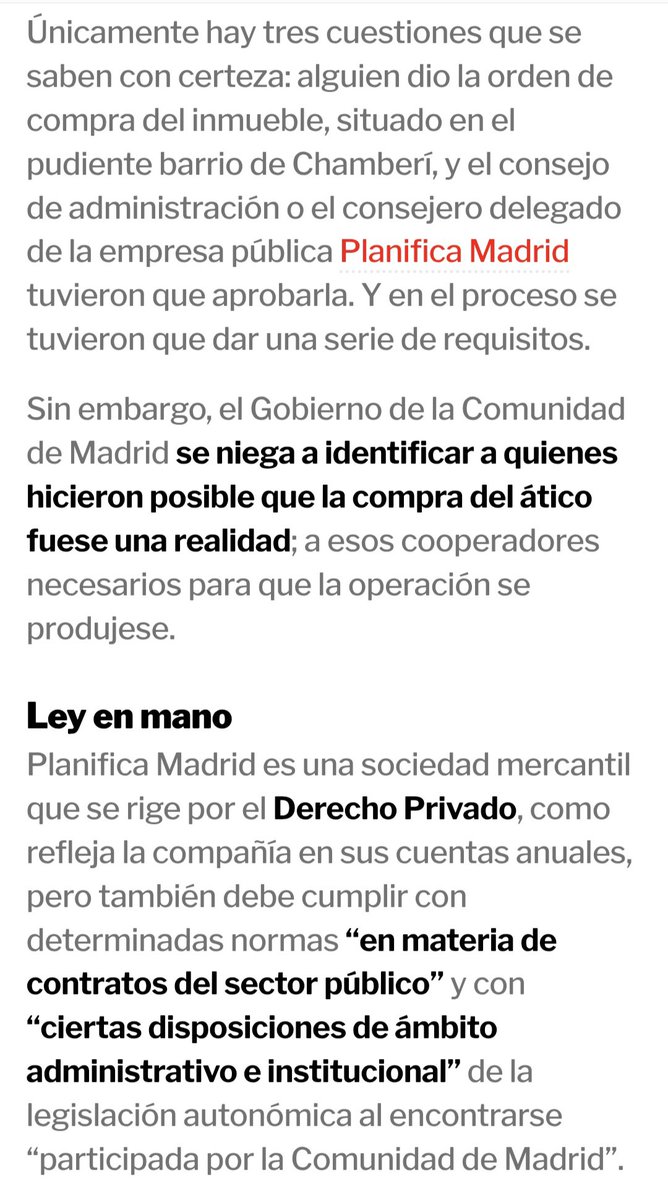 ferna1_diez's tweet photo. El Gobierno de Ayuso insiste en proteger a quienes permitieron la adquisición del ático de lujo

Alguien dio la orden de compra y el consejo de administración o el consejero delegado de Planifica Madrid tuvieron que permitirla https://t.co/JyggQzg0xJ