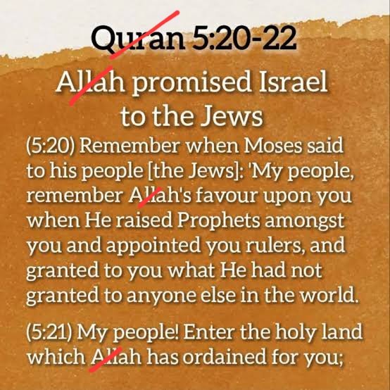 1878AIC's tweet photo. @GravesRegi8782 @TheIronWarden @DaveZSurfer 👑 BIBLE PARTS WERE COPIED
= as "quran" =evil plagiarism

🗑surah 5:21 = see picture
🗑surah 7:137 = 🇮🇱 got more land
🗑surah 10:93 = 🇮🇱 lived blessed

🗑surah 2:251 = 🇮🇱 David vs. goliath/galut
=🏆Dawud got 👑 Kingship over 🇮🇱 in verse 251

PLEASE REMEMBER
👑✝️🇮🇱 ZECHARIAH 12:10 https://t.co/axcz79mcZ4