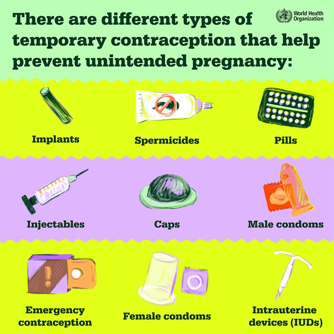 marcelniederer5's tweet photo. There are many different types of contraception that prevent unintended pregnancy --- https://t.co/s9DDqXo1x4 via @WHO #reprohealth #demography #WorldPopulation #SDG https://t.co/pNbLlFamPN