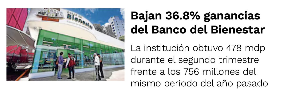 acastilloDC's tweet photo. El banco que el gobierno construyó para comprar votos ya empieza a perder dinero con la misma eficiencia con la que lo hacen el Tren Maya, Dos Bocas, el AIFA y el Interoceánico. https://t.co/vKOAuHs9cd
