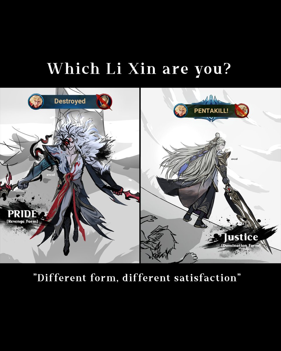 HonorOfKings's tweet photo. Li Xin form quiz is live 📝
⚔ Justice|🔥 Pride
Some creative players stand firm: Original is better!
Huge thanks to artist @aveal._ for this fun fanart.
#HOKFanArt #HonorofKings #HOK #LiXin https://t.co/n7onFQb2xQ