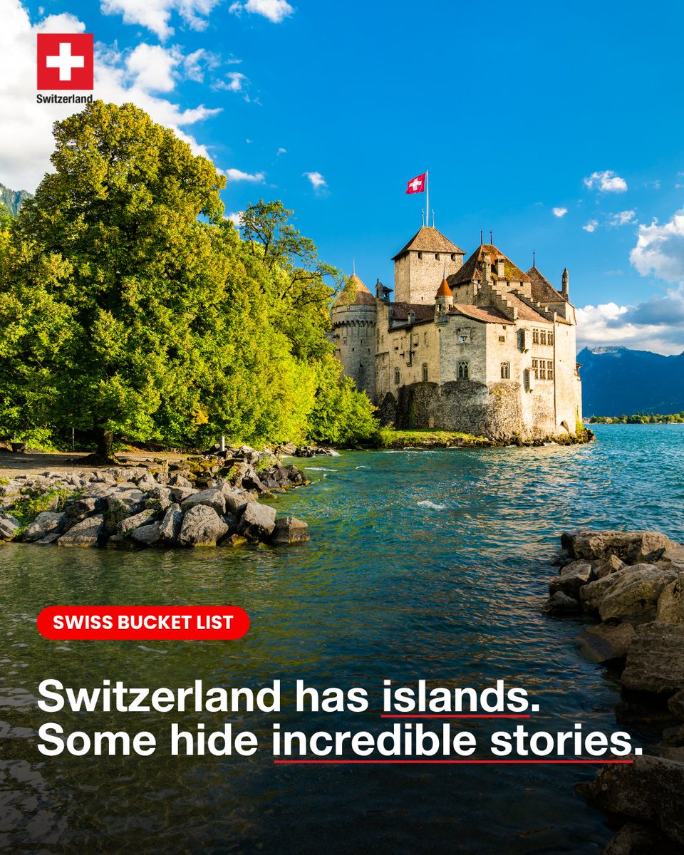 AbtSwitzerland's tweet photo. 🇨🇭 Switzerland isn't only mountains and snow ❄️ Discover 6 islands hiding centuries of history, from a philosopher's retreat 📖 to a medieval village turned into an island by a flooded valley 🌊

Swipe through 👇 https://t.co/J0IIykIQRZ
