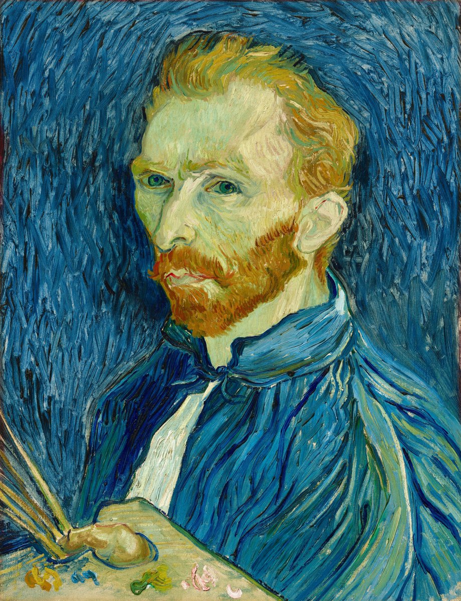 vangoghmuseum's tweet photo. ‘People say – and I’m quite willing to believe it – that it’s difficult to know oneself – but it’s not easy to paint oneself either.’

In September 1889, Van Gogh wrote to his brother Theo about this self-portrait, painted in Saint-Rémy after a period of mental health struggles. He described himself as ‘thin, pale as a devil’, with ‘dark violet blue’ tones, a ‘whiteish’ head and orange hair. Long before selfies, Van Gogh was exploring self-image – not through a camera, but through paint, colour and a remarkably honest look at himself. 

🖼️ ‘Self-Portrait’, 1889 © National Gallery of Art, Washington