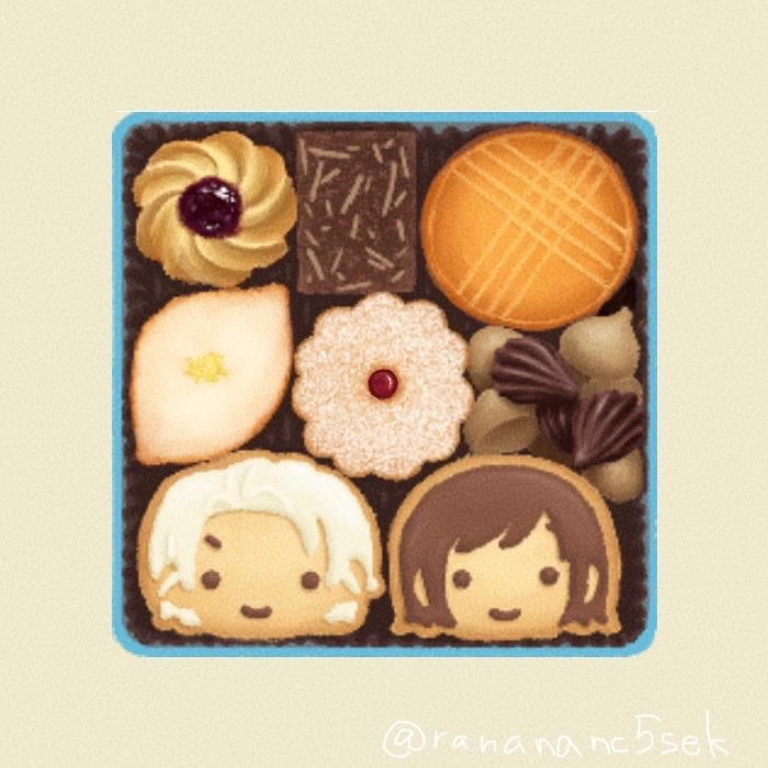 ranananc5sek's tweet photo. 店舗外観に使用していたてるしゅクッキー缶の絵です🍪角が隠れちゃってたからここに供養(?)ガビガビだけど
#せかキスアフター https://t.co/M1tPn5T1yV