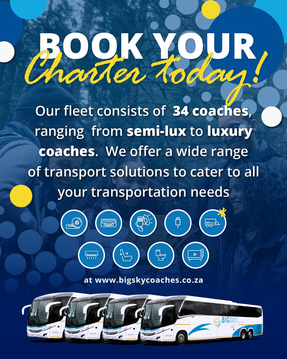 BigSkyCoaches's tweet photo. Seamless Travel for All Groups!
At Big Sky Coaches we want to ensure that you don't miss out on those Amazing Group trips, no matter the group.
Book your coach at https://t.co/i8HbuRrsSa
#bigskycoaches #travel #coach #safe #fieldtrip #sportsday #tourgroup #businesstrip https://t.co/nHYzwRqJ2d