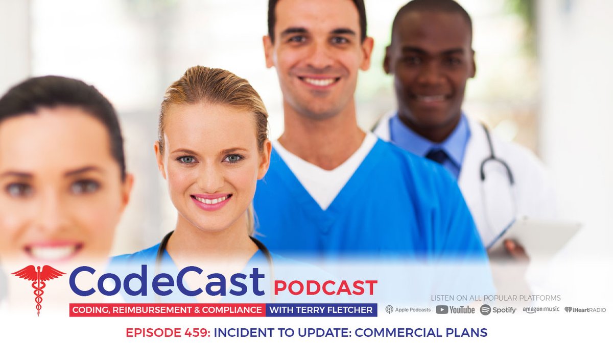 TerryCoder1's tweet photo. Incident-to Billing Update: More Blue Cross Blue Shield plans, along with the three largest commercial insurance carriers, are tightening their policies on the reporting and reimbursement of services billed under Medicare's "incident-to" guidelines. 

In today's episode of the CodeCast Podcast, Terry reviews these recent policy changes, highlights key effective dates, and explains what physicians, coders, billers, and practice managers need to know before submitting claims. Tune in to learn how these evolving payer requirements could impact your reimbursement and the compliance steps you should be taking now.

Tune in here: https://t.co/AbZ7nexS9X

#TerryTuesday #CodeCast