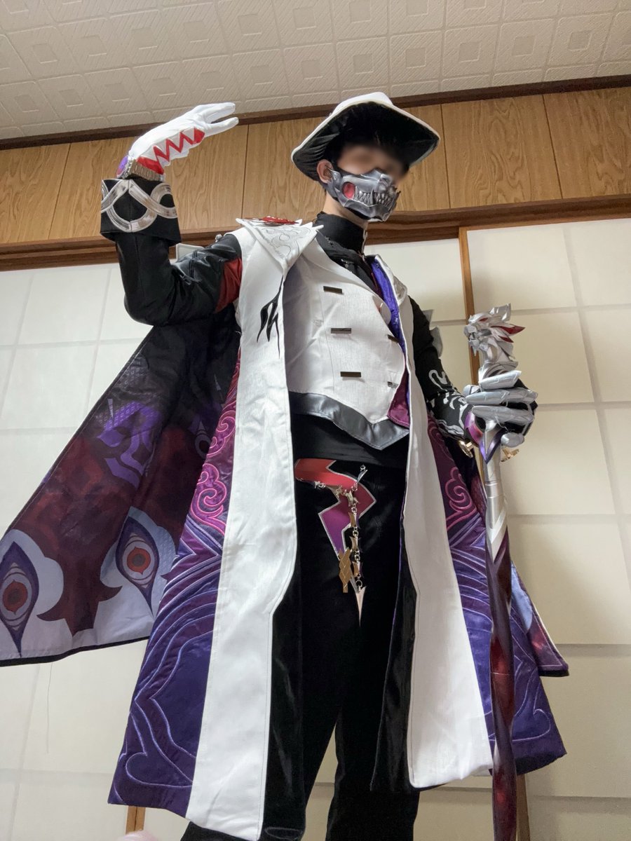 samekovacos's tweet photo. 念願のキャラの衣装が来たので試し着
テンション上がって仮面と杖まで珍しく買っちゃった💕
ウィッグが届いたらやるぞ〜❤️‍🔥 https://t.co/TB3CUgVKOb