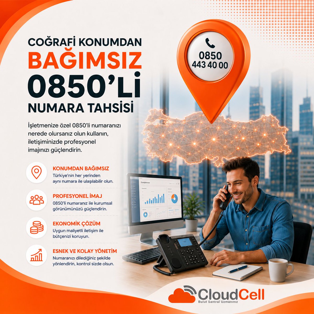 TRcloudcell's tweet photo. Yerelden Ulusala: CloudCell 0850 ile Markanıza Türkiye Genelinde Güven İnşa Edin!

Çağrılarınızı ister cep telefonunuza yönlendirin, ister IVR (Sesli Yanıt Sistemi) senaryosu ile kurumsal santralinizde kullanın.

🌐https://t.co/JhGFjCrIBI
📞0850 443 40 00

#CloudCell #0850Numara https://t.co/iyD3Nu3gAk