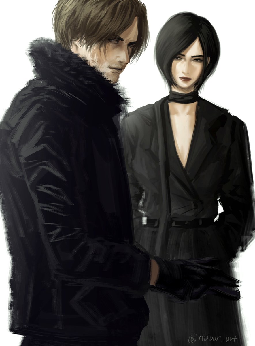 nowr_art's tweet photo. Middle-aged couple🐺🐈‍⬛
#ResidentEvilRequiem #Aeon #REBHFun https://t.co/xlge161Qza