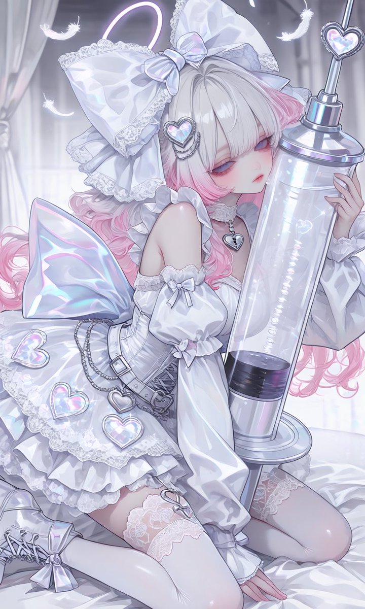 k_b_f_l's tweet photo. 激カワ天才衣装発明家シオンちゃんの地雷系魔法少女を白色でお借りしました🤍💉
レースたっぷりスカートと腰の大きなリボンが可愛い🥺 https://t.co/lqpwyHC2DW